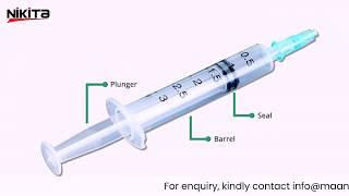 Disposable syringe (Injection) making in NIKITA brand Plastic Injection Molding Machine