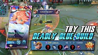 TRY THIS!! NEW FANNY DEADLY BLUE BUILD!! RANK GAMEPLAY | MLBB