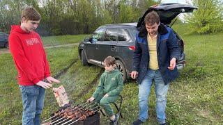 Спонтанный мукбанг на природе, с праздником наши дорогие #семьятарлавиных #мукбанг