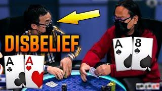 Aces vs Flushdraw On the Flop And They Run It Twice!