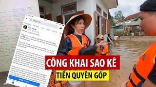 Thủy Tiên công khai sao kê tiền quyên góp, có người chuyển nhầm hàng trăm triệu