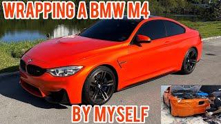 How to wrap a bmw m4 | gloss metal electric sunset