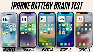 iOS 17.5.1 iPhone 15 vs 14 vs 13 vs 12 vs11 IOS 17.5 Battery Drain Test