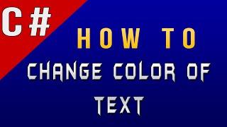 How to Change Color of Specific Text in RichTextBox in C#/CSharp