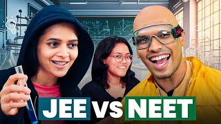 JEE vs NEET | Toppers Go Back To School | Who Wins? ft @Mythpat @urmilaaa