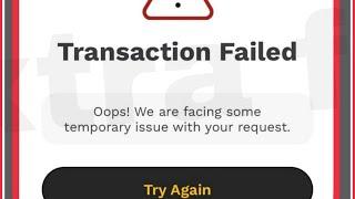 Jazz Cash Fix Transaction Failed Oops! We are facing some temporary issue with your request Problem