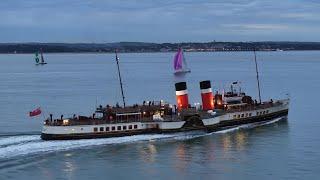 the  Waverley paddle steamer Departing Portsmouth Harbour 06.09.2024 4k 30FPS  Mavic 3 pro