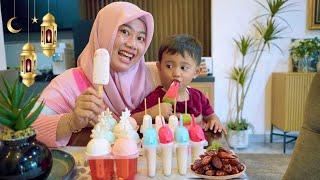 BULAN PUASA AZAM BIKIN ES KRIM KURMA BUAT KAKA