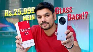 Redmi A3 Unboxing | Glass Back, 90Hz display, Helio G36!