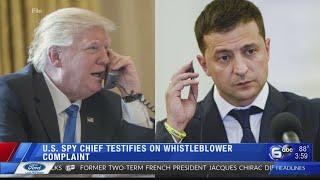 U.S. spy chief testifies on whistleblower complaint