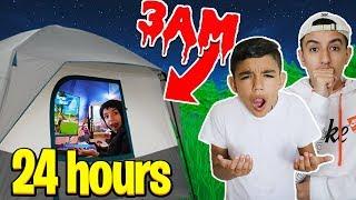 Brothers Stay In Insane Fortnite Gaming Tent For 24 Hours Challenge!