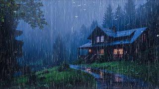 Rain On An Ancient Roof For Sleeping - Deep Sleep With Heavy Rain & Thunder Sound At Night, ASMR