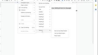 Change default font and size in Google Docs