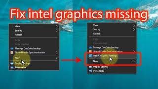 Fix no option for intel hd graphics control panel from right click on desktop