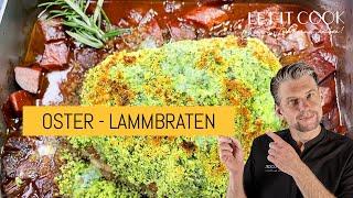 Zarte Rosa Lammschulter in der Kräuterkruste (perfekt zum Osterfest)