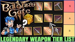 Baldur's Gate 3 - New Best MOST POWERFUL Legendary Weapon Tier List - Highest Damage Gear Guide!