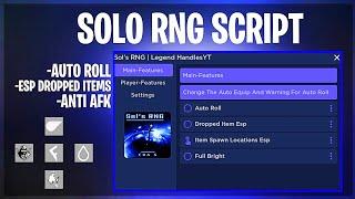 Sol's RNG Script / Hack (AUTO ROLL, ITEM ESP, AND MORE