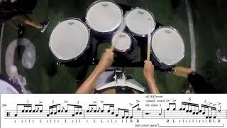 SCV 2018 Drum Feature | Tenors | Learn the Music (BETTER TRANSCRIPTION)