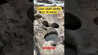 WATER PUT HOLES IN ROCK! #amazing