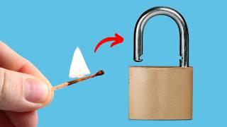 Unlock Any Lock with This Amazing Match Trick - Easy No Key Method!