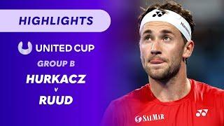 Hubert Hurkacz (POL) v Casper Ruud (NOR) - United Cup Highlights | Wide World of Sports