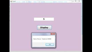 Visual Basic.net: How to retrieve data from access database and display it in a messageBox