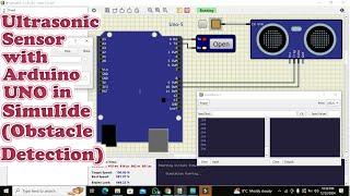 simulation of ultrasonic sensor interface with arduino in simulide | obstacle detector in simulide