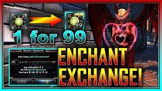 [OUTDATED] How NEW Enchant Exchange Works! CRAZY Value, 1 Mythic for 9 slots! - Neverwinter Preview