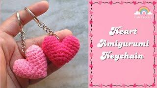 Crochet Heart Amigurumi Keychain|| Easy Step-by-step Beginner Tutorial for Valentine's Day 