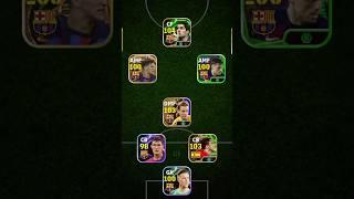 Barcelona squad | 4-1-2-3 squad | eFootball 2025 mobile #shorts #efootball #pes2021