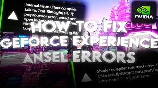 How to Fix NVIDIA Geforce Experience Ansel Errors (Roblox Shaders)