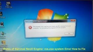 NeoX Engine ros.exe System Error