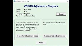 How to Reset Epson WorkForce WF-7011 With Resetter