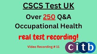 CSCS Card UK | CSCS Test 2024 | CSCS Test for Green Card | #cscscard | #11 #occupational #health