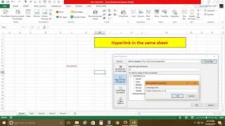 HyperLink in Same sheet in Excel