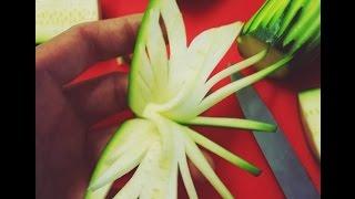 Zucchini Carving Butterfly : again