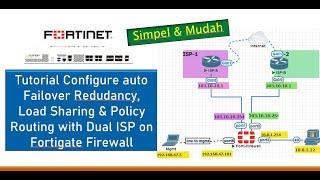 FortiGate Firewall - Cara Mudah Konfigurasi Dual ISP Failover, Redudany dan Routing Policy