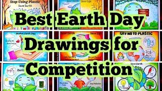 Best Environment Day Poster Drawing Ideas | Easy Earth Day Drawing ideas 2024 | Creative Posters