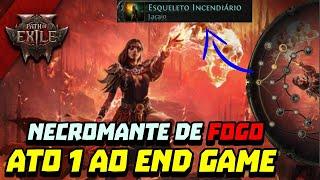 Build Bruxa Necromante Infernalista Lacaios explosivos! Ato 1 ao End Game Necro Path of Exile 2