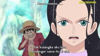 Momen Lucu Robin Kasih Tau Luffy dengan Menyamakan Kepala Marco dengan buah Nanas