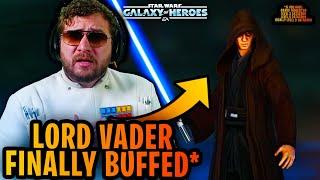 Lord Vader FINALLY Buffed! - Best Galactic Legend in SWGoH? (Lol, Temporarily) Grand Inquisitor + LV
