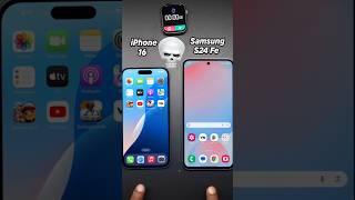 iPhone 16 vs Samsung Galaxy S24 Fe: SPEED WAR!  Fastest Phone of 2024? #shorts#viralvideo