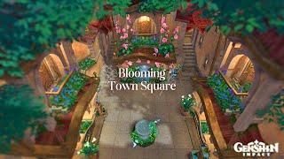 Blooming Town Square  || Genshin Serenitea Pot Design