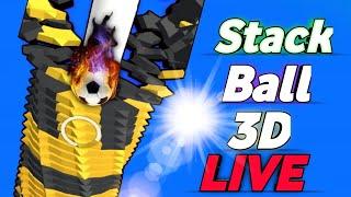 Live Stack ball 3d highest score challenges #stackbounce #shorts #viral #gaming #stac...