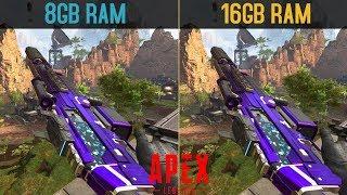 Apex Legends 8GB RAM VS 16GB RAM [Single Channel & Dual Channel] BENCHMARKS (GAMEPLAY )