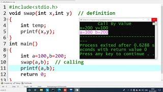 call by value program in c | learn coding