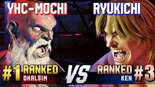 SF6 ▰ YHC-MOCHI (#1 Ranked Dhalsim) vs RYUKICHI (#3 Ranked Ken) ▰ High Level Gameplay