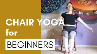 10 Minute Chair Yoga for Beginners | Yoga for Stress Relief | Sharing Calm