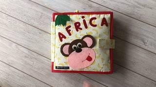 Africa Quiet Book, Baby Developing Book, Handmade Activity book for Baby, sensory busy book