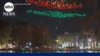 Mishap at holiday drone show in Orlando